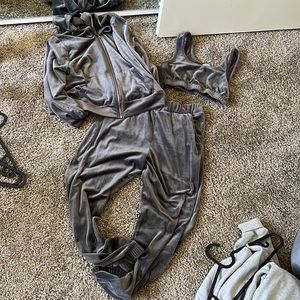 three piece fleece tracksuit